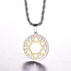Yiwu Aceon Stainless Steel Laser Cut Hollow Circle David Of Star Jewish Pendant