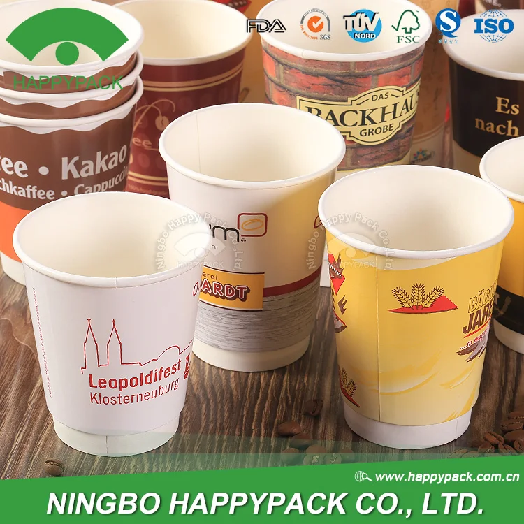 disposable double wall hot coffee paper cup custom colour logo custom ...