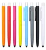 promotional logo thick slim touch screen pen replacement rubber tip stylus