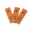High Quality Clothing Tags Customized Micro Fiber Heat Press Cute Animal Logo Soft Suede Leather Patches for Beanies