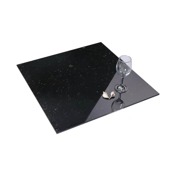 600 X 600mm Black Micro Crystal High Gloss Tiles Polished