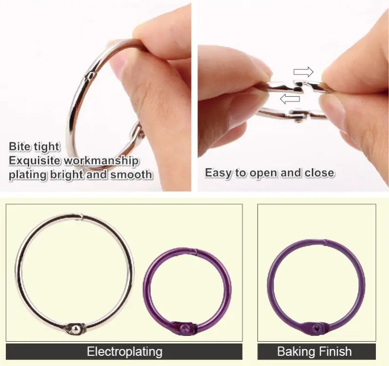 nickel plated binder ring