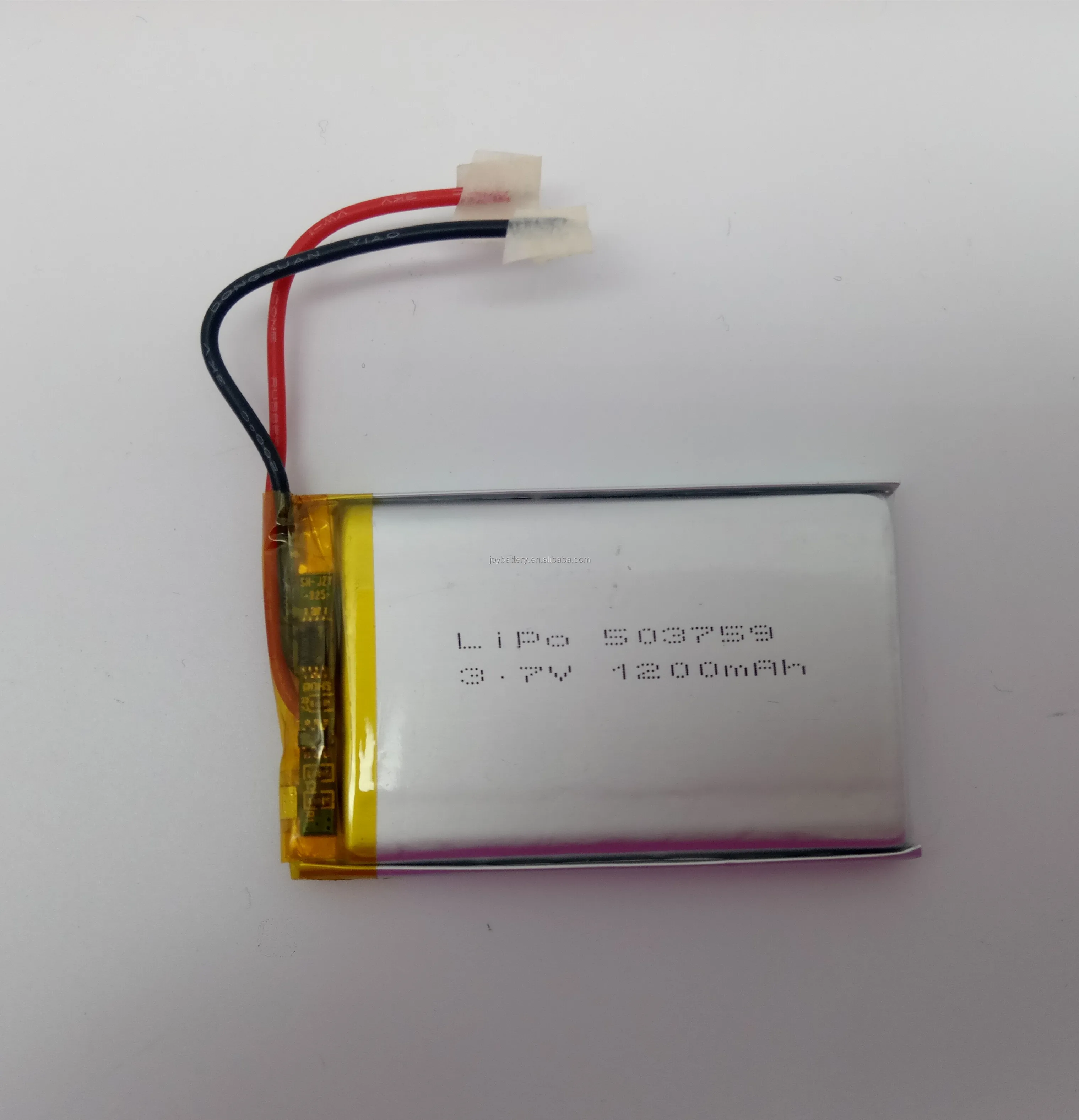 503759 37v 1200mah Lithium Li Polymer Battery With Pcm And Wires Buy 503759 37v1200mah 5689