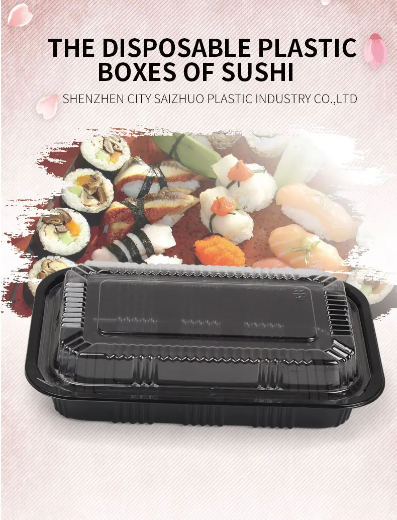 S815  plastic food packaging box for sushi,cool food