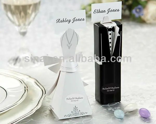 SNWF-H-6016 Tux and Gown Favor Boxes