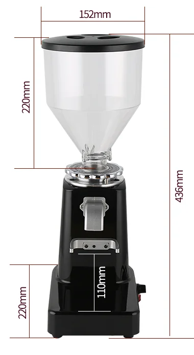 RY-SD-918L 1.5L Electric Professional Coffee Grinder Semi-Automatic Coffee Bean Grinding Machine Free Spare Parts