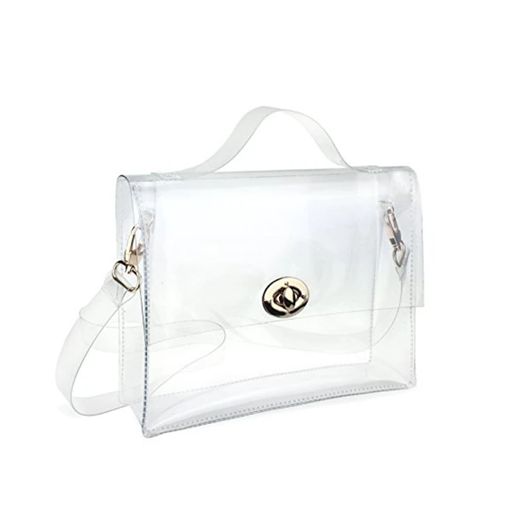 Latest Fashion Pvc Clear Tote Women S Bag Custom Metal Logo Designer Lady Hand Bags Handbag Handbags