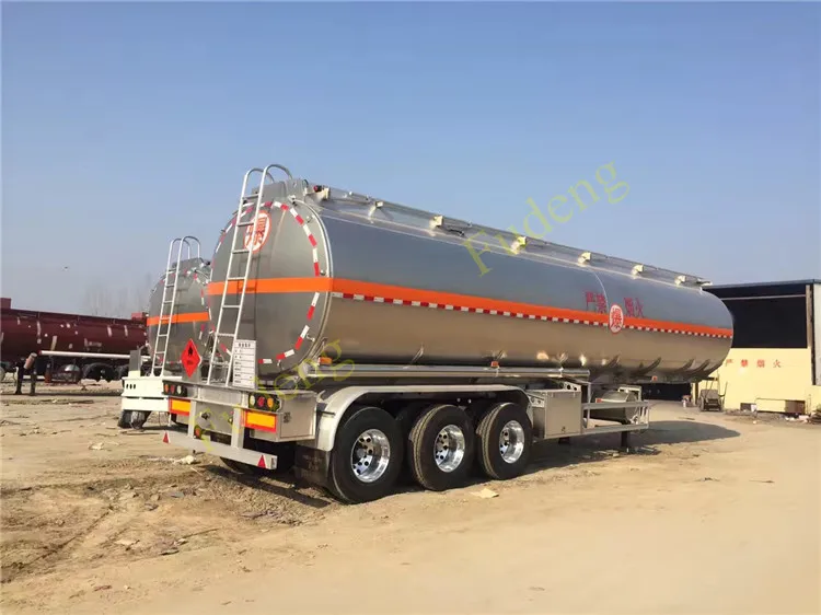 45000l Transport Edible Oil Tanker Stainless Steel Fuel Trailers For