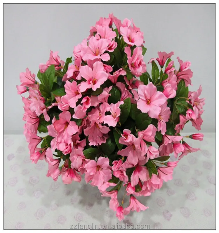 55 Cm Artificielle Azalée Fleur Artificielle Bouquet De Fleur Pot Intérieur Décoratif Fleur Artificielle En Gros Buy Pot De Fleur