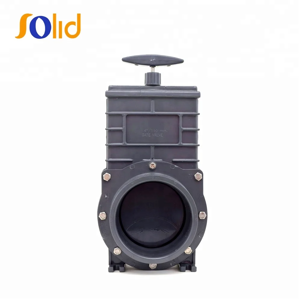 Plastic pvc gray knife gate valve for irrigation w/SS Paddle