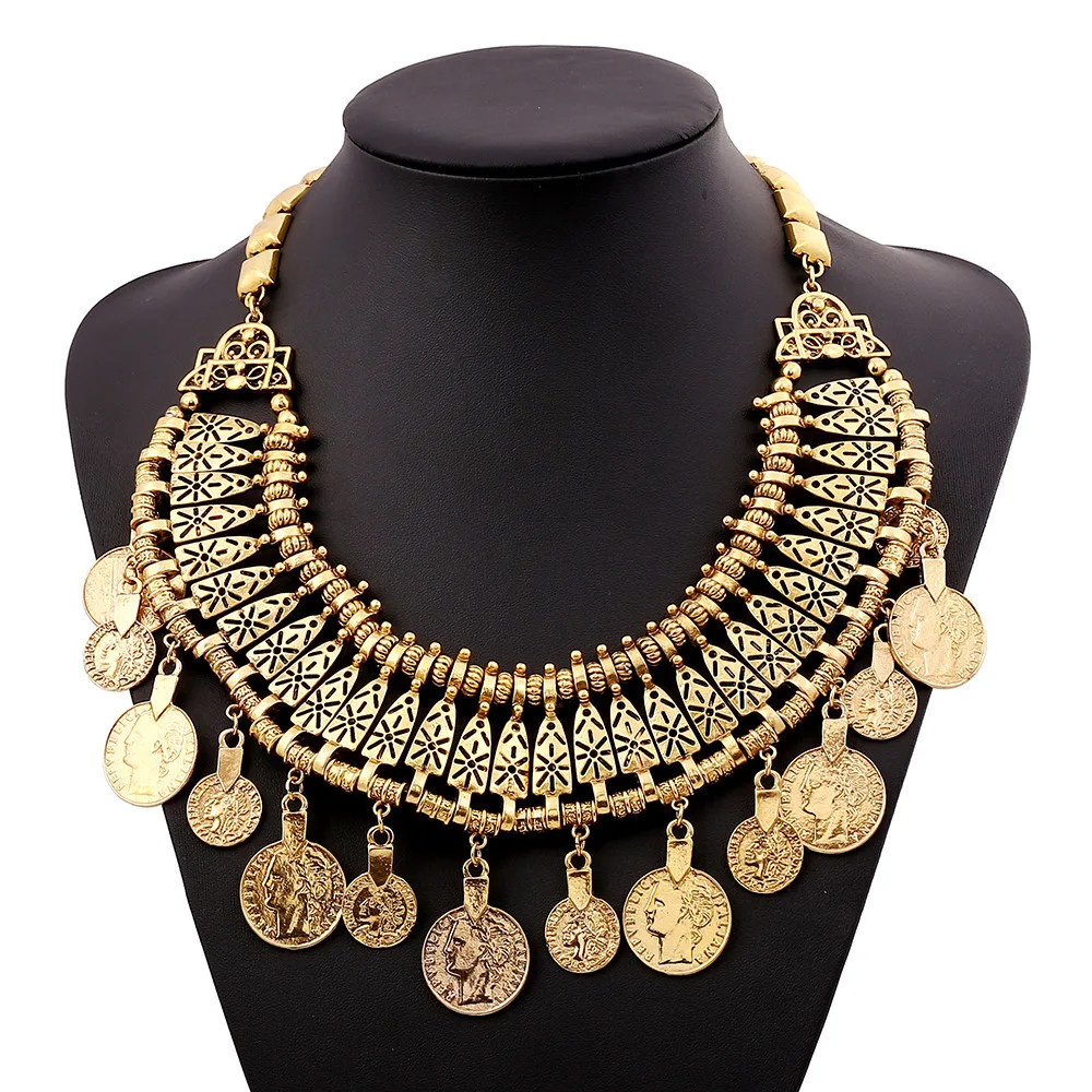 Vintage Brass Necklace Zamac Design Alloy Silver Necklace Latest Design