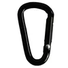 Multipurpose Aluminum Black Outdoor Lanyard Spring Snap Hook Rock Carabiner
