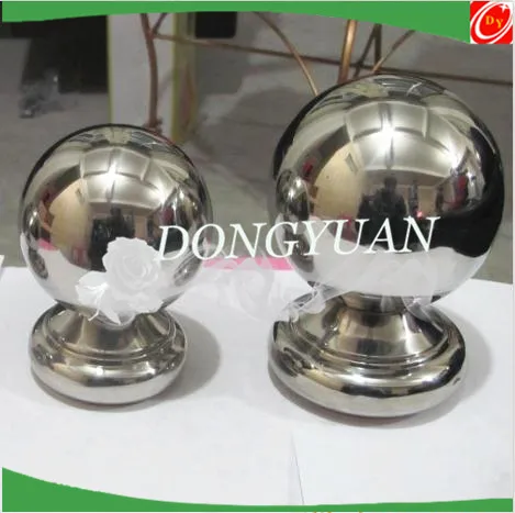 high polish stainless steel handrail balls with base