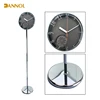 Modern Floor Standing Metal Clock with Temperature Display