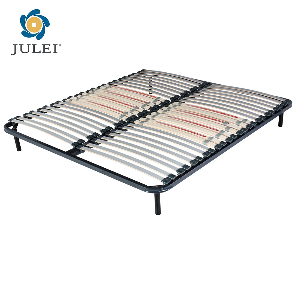 Strong Steel With Double Reinforce Slats Metal Bed Frame Djpw042