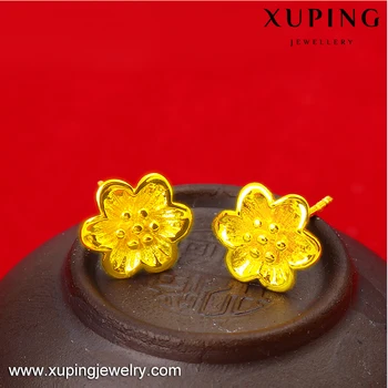 Xuping Gold 24 Karat Women S Latest Design Flowers Stud Earrings Xuping Gold 24 Karat Women S Latest Design Flowers Stud Earrings