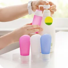 Novo 3 Pçs/set Viagens Garrafa De Silicone Recipientes de Tubo de Shampoo Shower Gel Loção do Cuidado Da Pele Garrafas Squeeze Squeeze Kit Free Ship