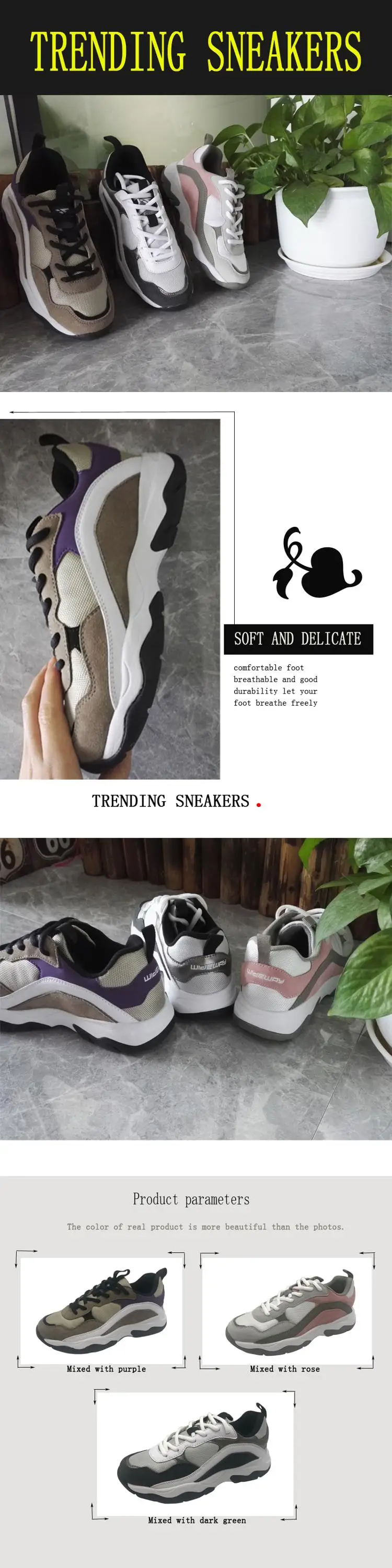 Trending Retro Dad Comfortable Shoes Platform Fashion Walking