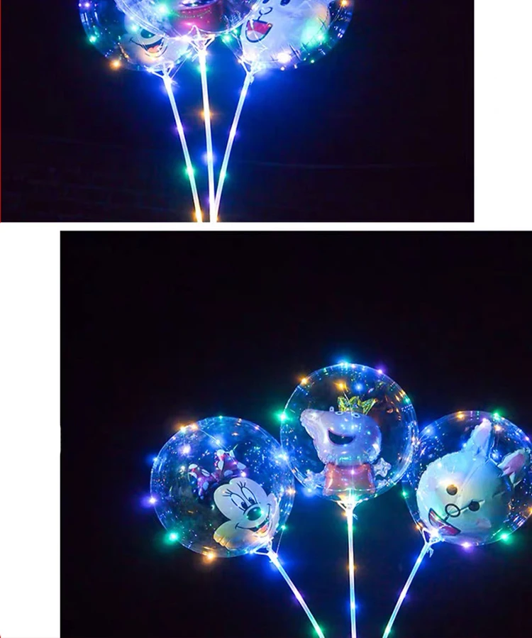 Explosion Net Red Balloon 20 Inch Round Wave Ball Glowing Balloon