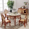 Indoor Living Room Furniture Rattan Cane Round Dining Table And Chairs