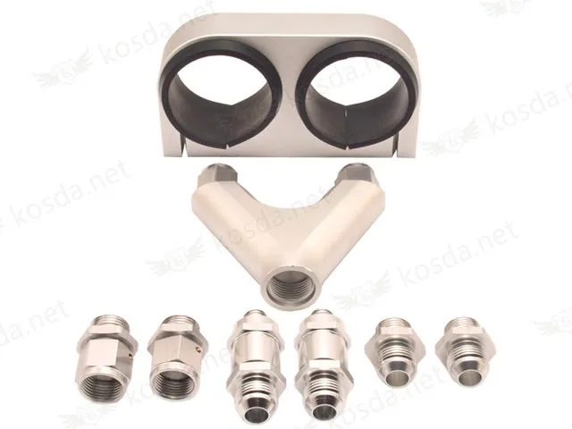 044 Dual Surge Tank with Bracket Silver 8