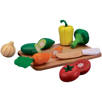 wooden cutting veg