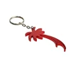 Fashional wholesale anodized aluminum coconut tree shaped keyring bottle opener