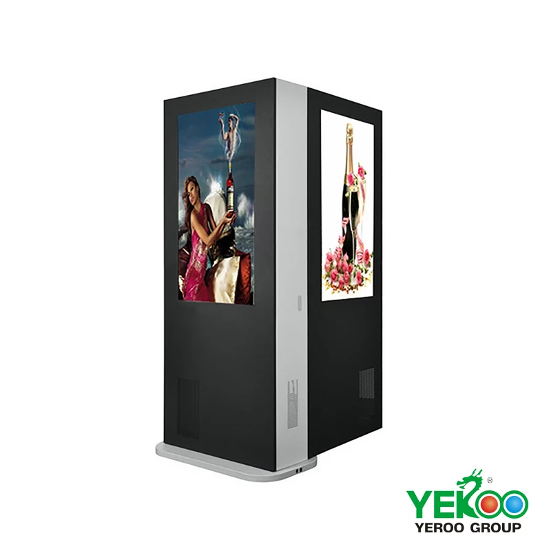 Customized high brightness outdoor lcd advertising touch kiosk full outdoor kiosk