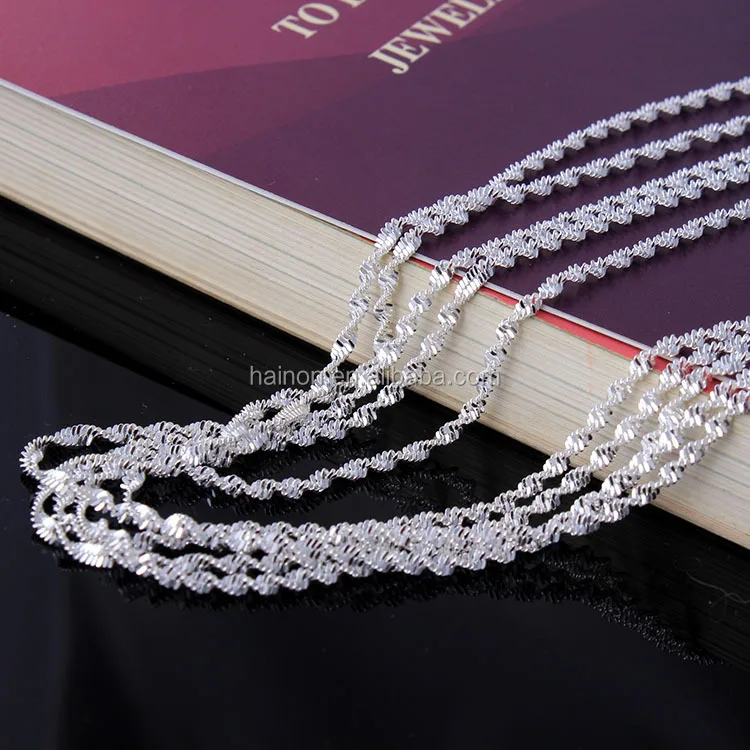 2015 Pas Cher Chaîne Collier Chaîne De Perles Bijoux En Argent Plaqué En Gros Buy Chaîne En