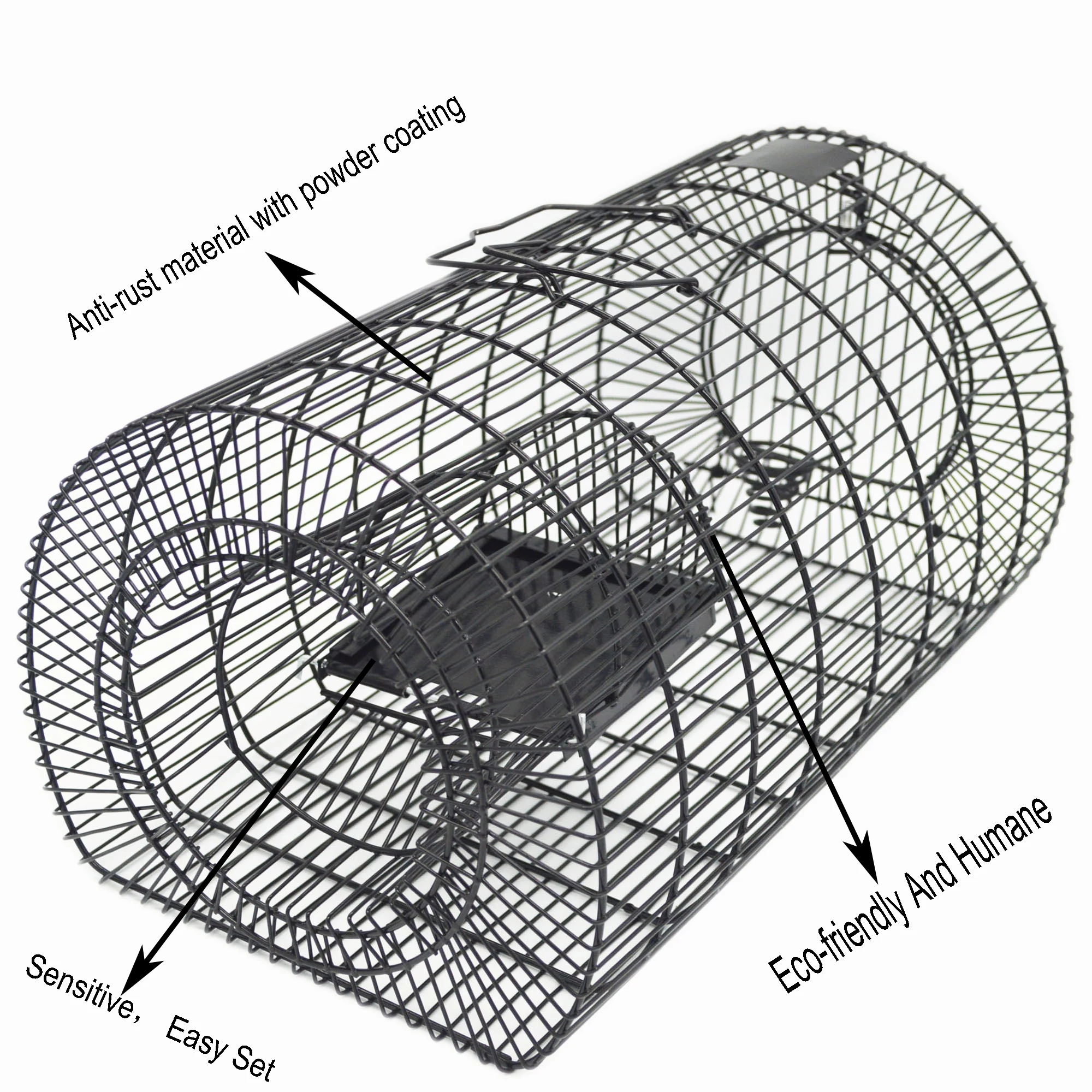 Details about   Animal Trap 32x12x12 Steel Cage Live Rodent Humane Control Skunk Rabbit Opossum 