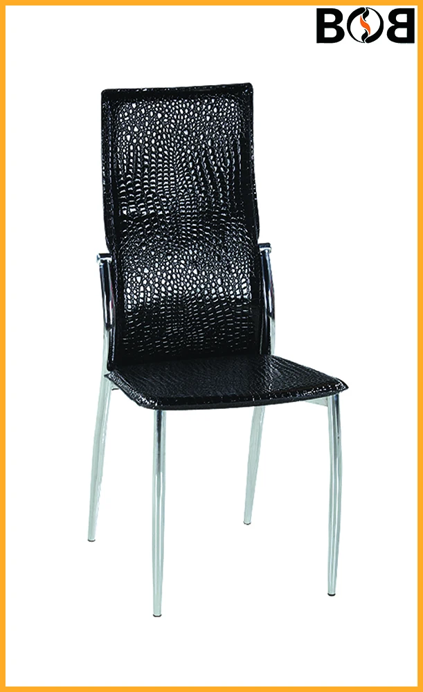 BOB-DC001 modern furniture high quality elegant dining chair made by PU leather and stainless steal tube or chromed tube