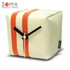 Creative gifts office table clock PU cube digital clock for sale