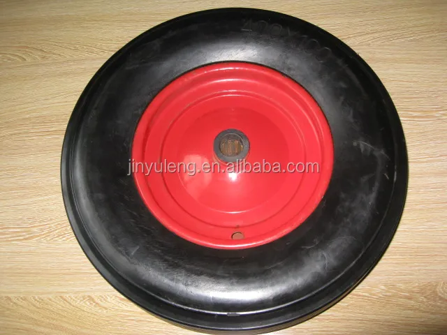 15"x3 solid rubber wheels for heavy duty trailer / industry machine