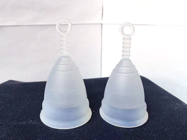 2015 Wholesale Price Silicon Menstrual Cup With Long Stem And