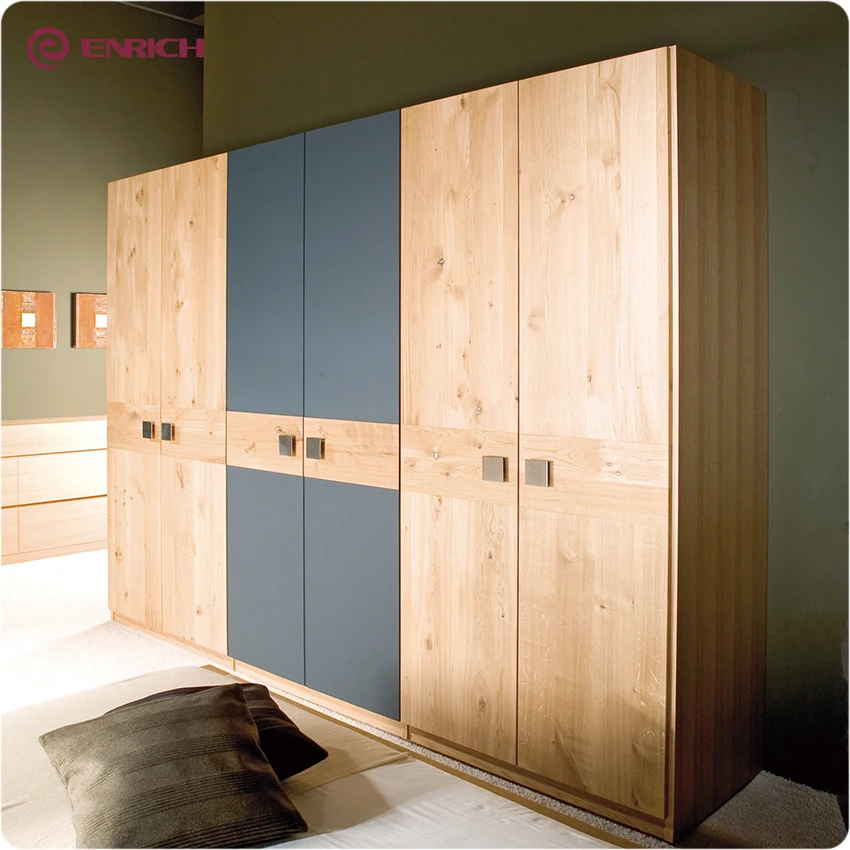 Custom Wood Material Cheap Price I Shape Hinge Door Wardrobe