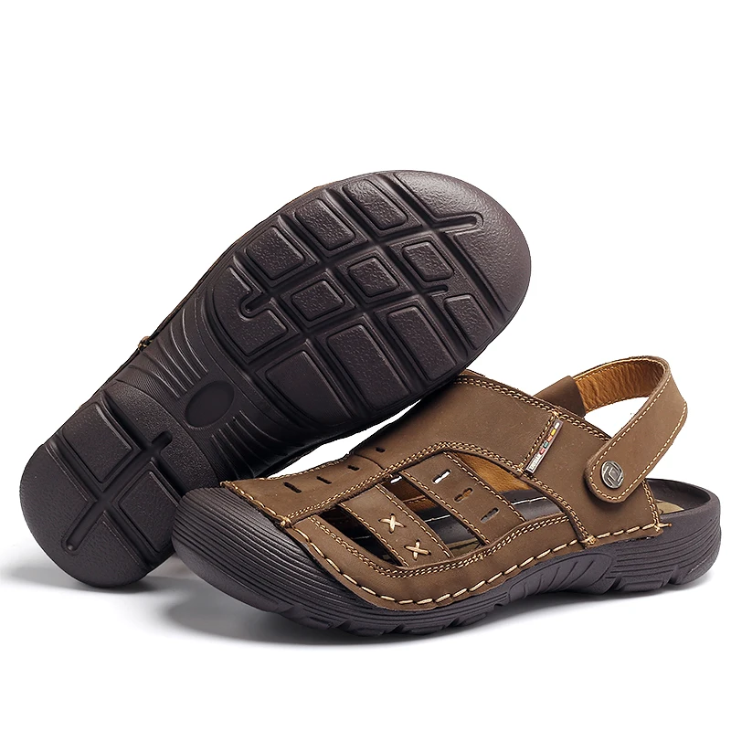 Topsion Best Selling Products In Ethiopia Spanish Genuine Leather Mans Sandal Shoes