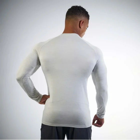 95% Cotton 5% Spandex Gym Wear Workout T Shirts Men Long Sleeve T Shirt ...