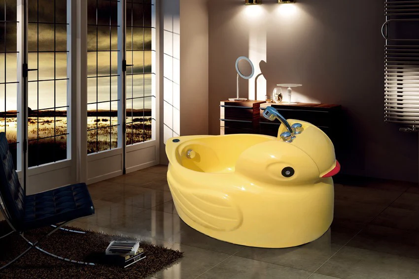 K532 Yellow Duck Portable Bidets Infant Baby Boys Girls Bathtub With