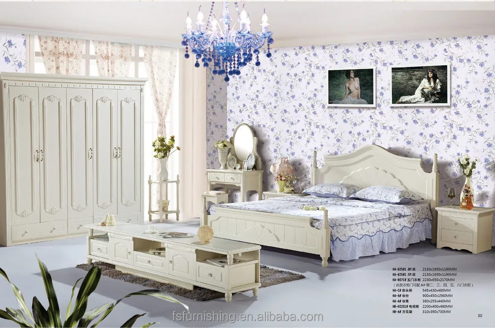 Jhy825 Classic Sold Wood Hotel Furniture / Korean Style Bedroom Furniture /alibaba Antique