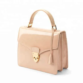 Handmade Pink Deep Shine Classic Chic Handbag Handmade Pink Deep Shine Classic Chic Handbag