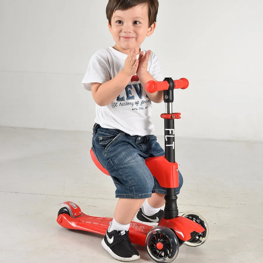 2 in 1 new push ride scooter for early stage adjustable seat