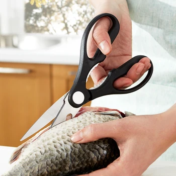 Multifunction Kitchen Fish Cutting Scissors With Walnut Cutter Bottle ...