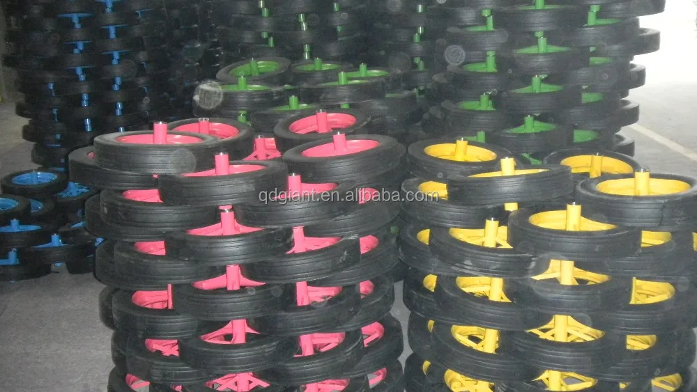8 inch Solid Rubber Wheel for Wagons or Outdoor Dustbin