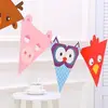 Kids birthday party decoration banner animal pennant flag
