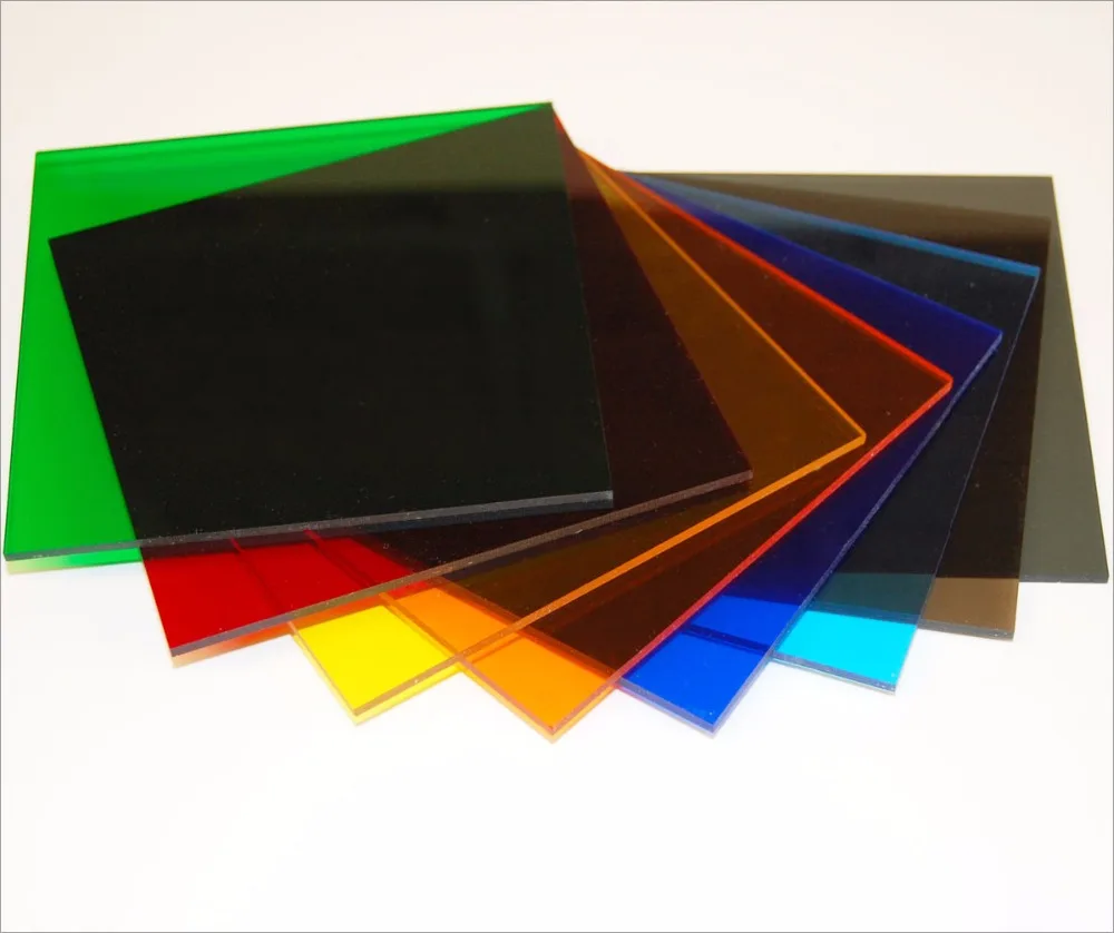 Coloré translucide acrylique plexiglas échantillons en plastique
