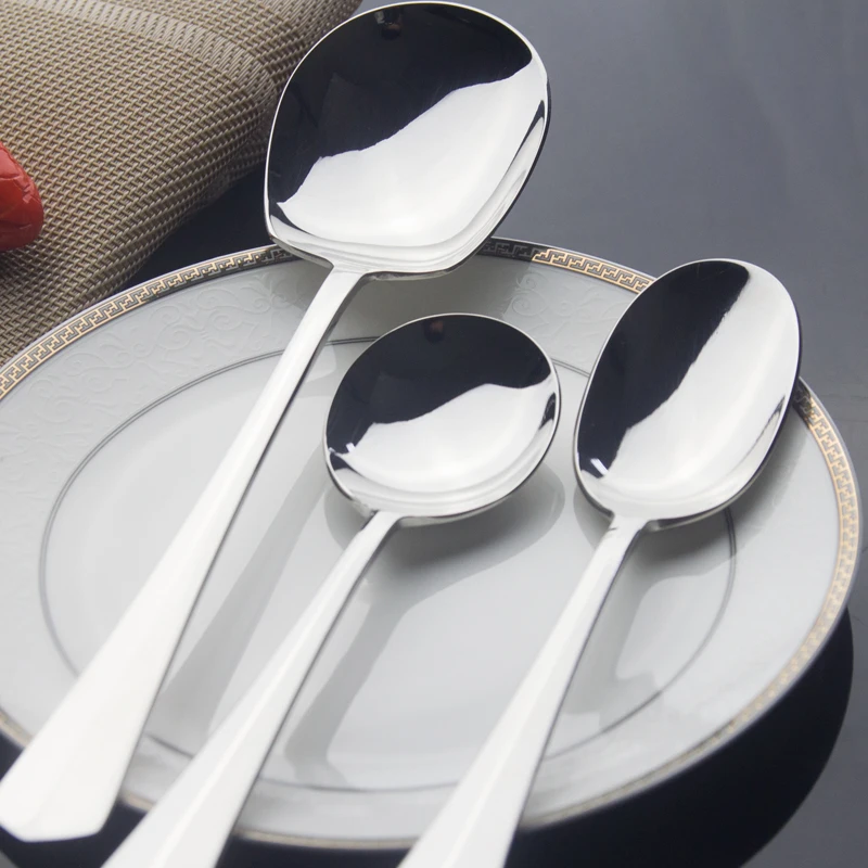 Bulk catering cutlery set 24 pcs stainless steel silver