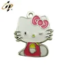 Holiday gift wholesale custom silver metal enamel pendants for hello kitty
