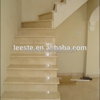 Hot Sell Beautiful Crema Marfil Marble Stair Tread Staircase