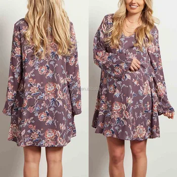 Custom Online Ping Pregnant Women Fashion Fl V Neck Custom Online Ping Pregnant Women Fashion Fl V Neck Maternity Shift Dress Casual Style