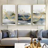 3 Panels China Golden Supplier Abstract Landscape And Bird Pictures Canvas Oil Painting
